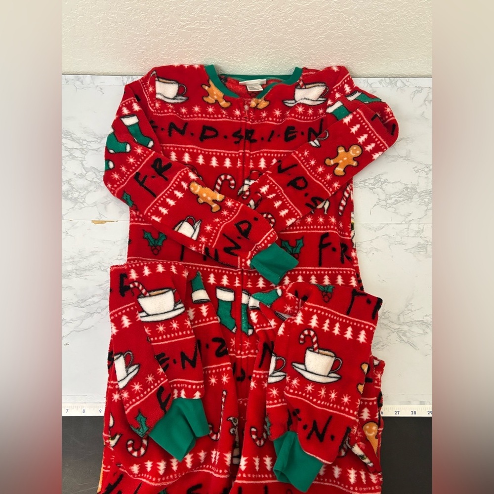 Womens Friends Pajamas XS One Piece Union Suit Drop Seat Central Perk TV Show​